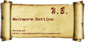 Weinwurm Bettina névjegykártya